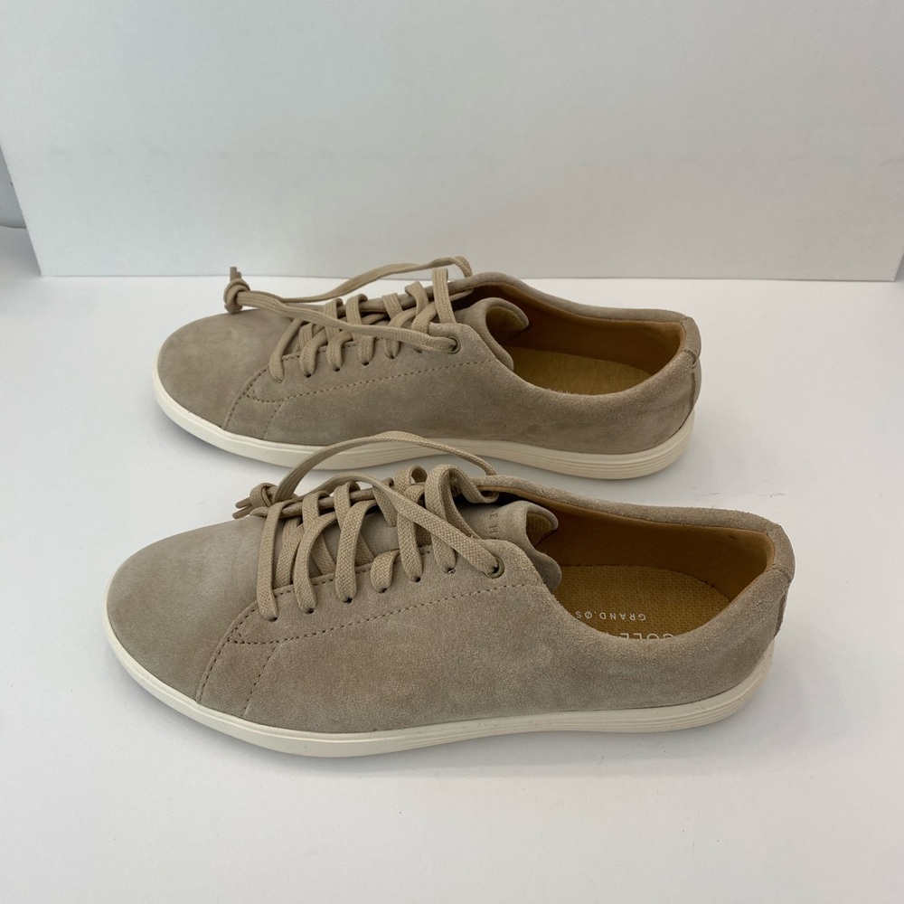 NEW Cole Haan Women's Beige Suede Sneakers size 8 Grand Crosscourt II - Picture 4 of 6